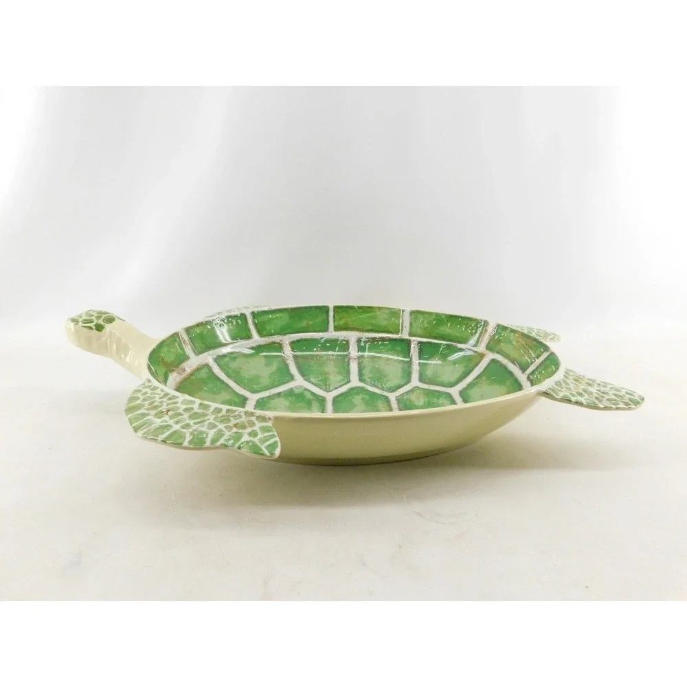 Pier 1 Speedy the Sea Turtle Melamine‎ Large Serving Bowl Pier One 22 in. Long
